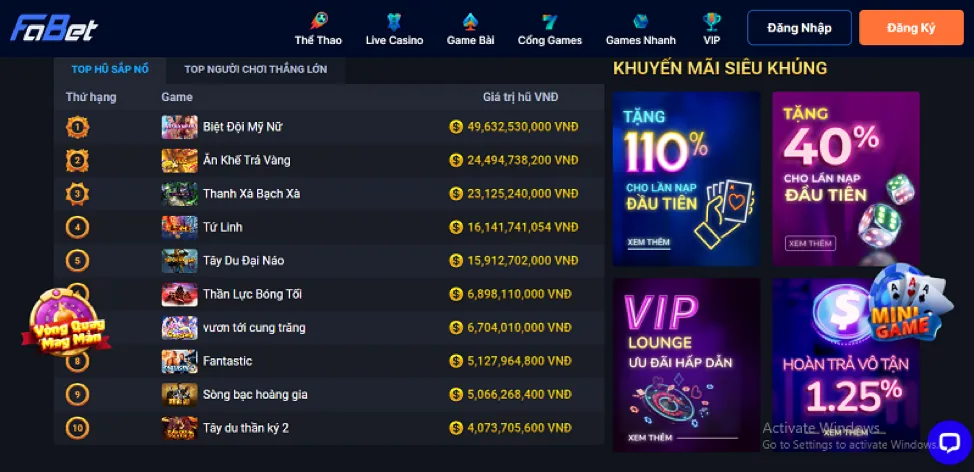 Giao diện Nổ Hũ 123win